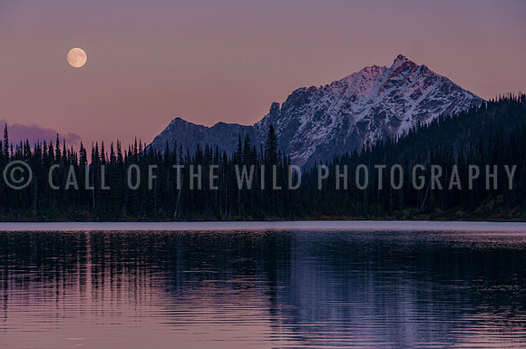 Moonrise over Tenquille Lake, Near Pemberton, BC, September 2015