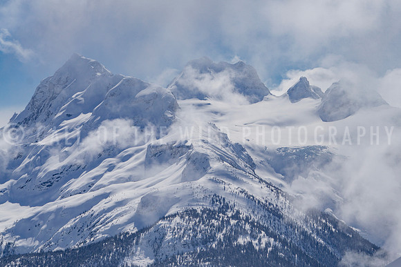 Joffre Group of mountains in the mist